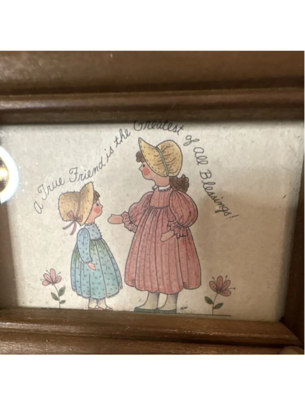 Mini Brown Wood Friendship Picture Frame 'A True Friend is the Greatest Blessin…